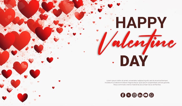 Valentijnsdag speciale liefde vorm psd achtergrond