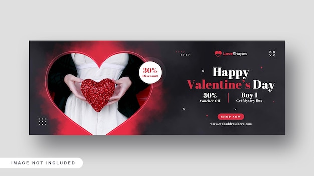 PSD valentijnsdag verkoop banner sociale media dekking
