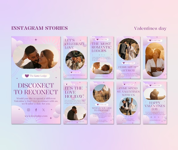 Valentijnsdagviering instagram verhalen