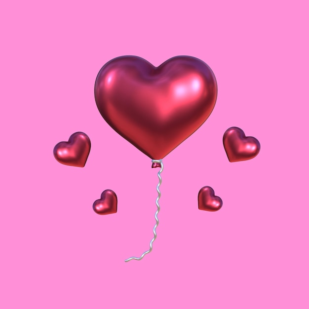 PSD valentine 3d illustration