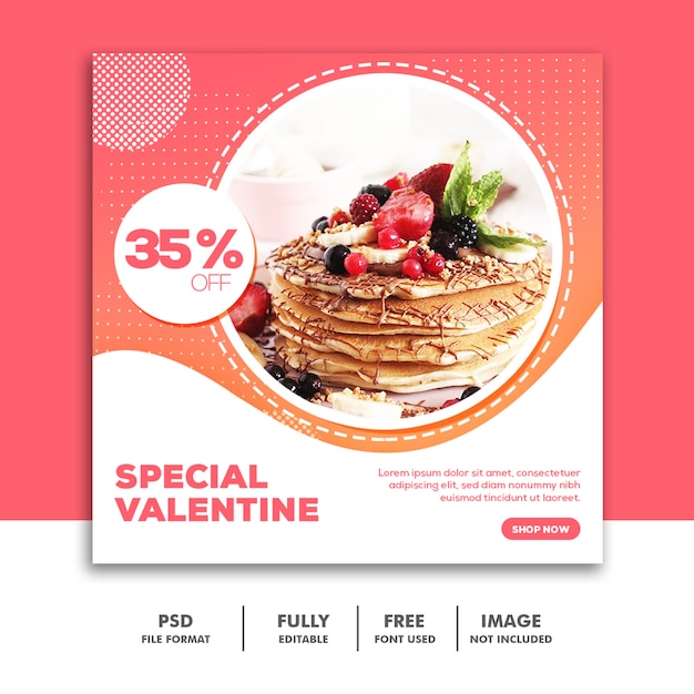 Valentine Banner Social Media Post Instagram