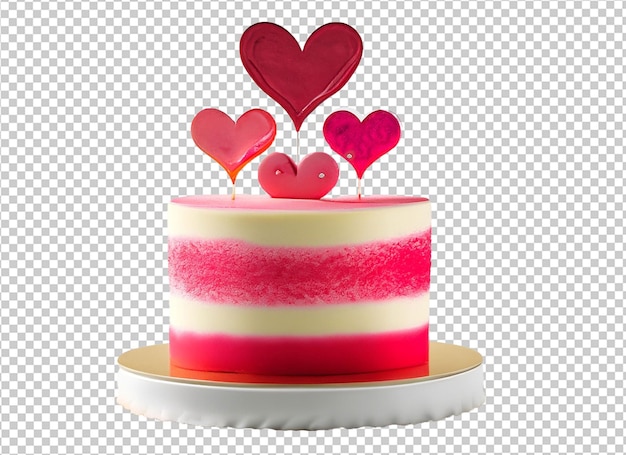 PSD valentine cake