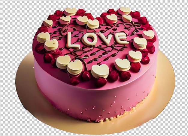 PSD valentine cake