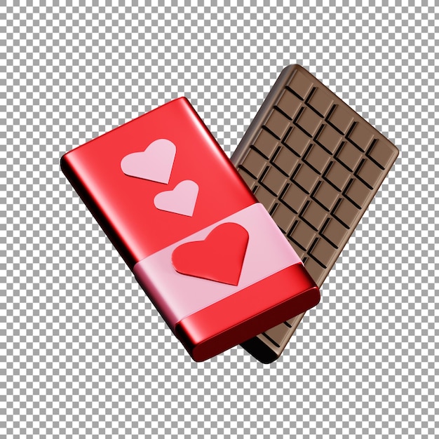 PSD icona di cioccolato di san valentino