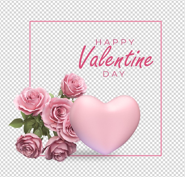 Valentine day decoration mockup design