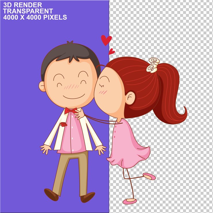 PSD valentine day floral corner heart ribbon hearts decorative border dolphin love couple.