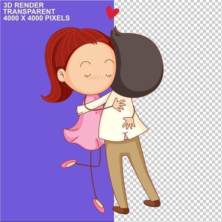 PSD valentine day floral corner heart ribbon hearts decorative border dolphin love couple.