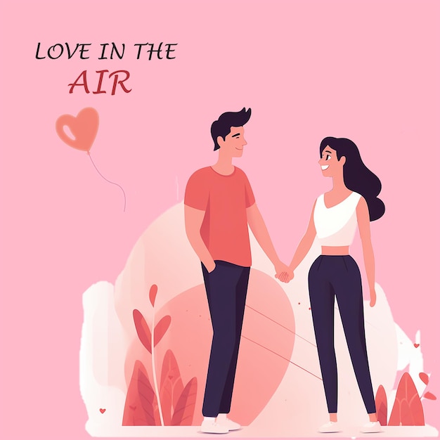 PSD valentine day illustration