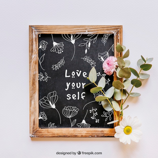 Valentine elements and frame mockup