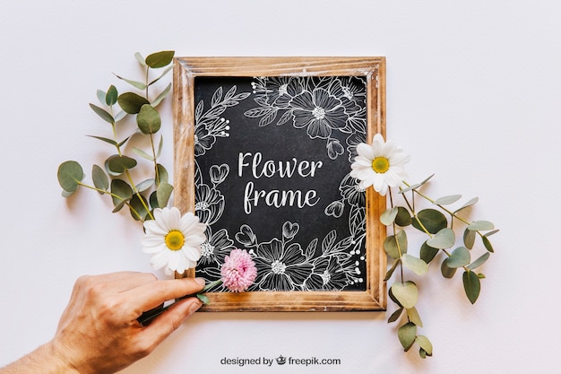 valentine elements and frame mockup