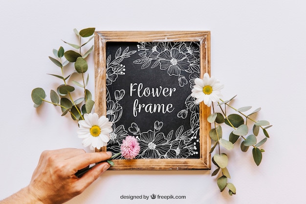 PSD valentine elements and frame mockup