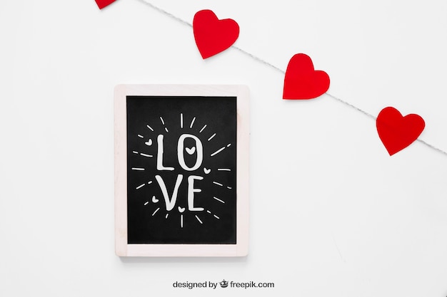 Valentine elements and frame mockup