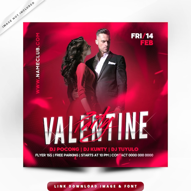 PSD valentine flyer premium