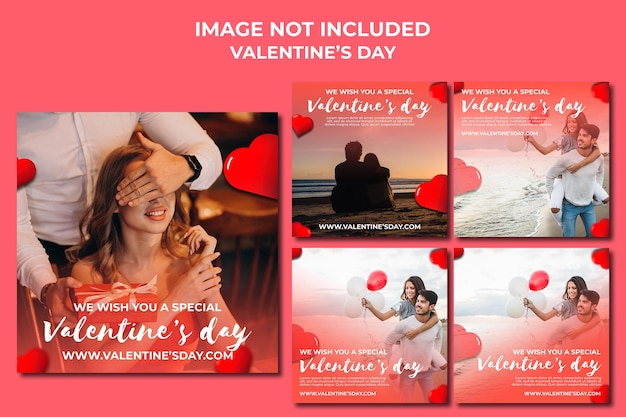 PSD valentine gift and toy sale social media banner template