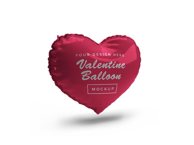 Valentine Heart Balloon Mockup Design