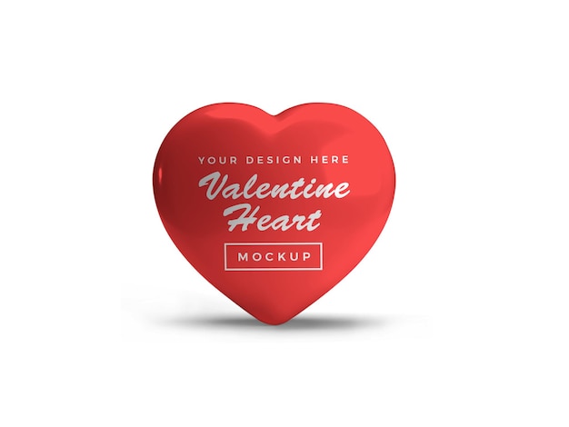 Valentine heart symbol mockup design geïsoleerd