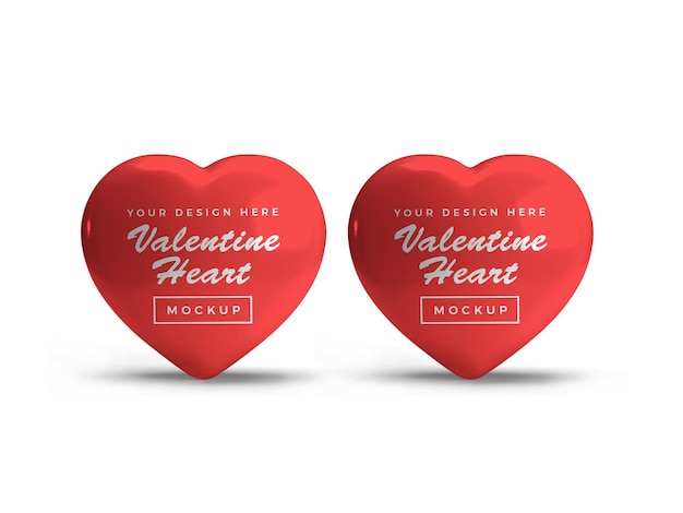 San valentino cuore simbolo mockup design