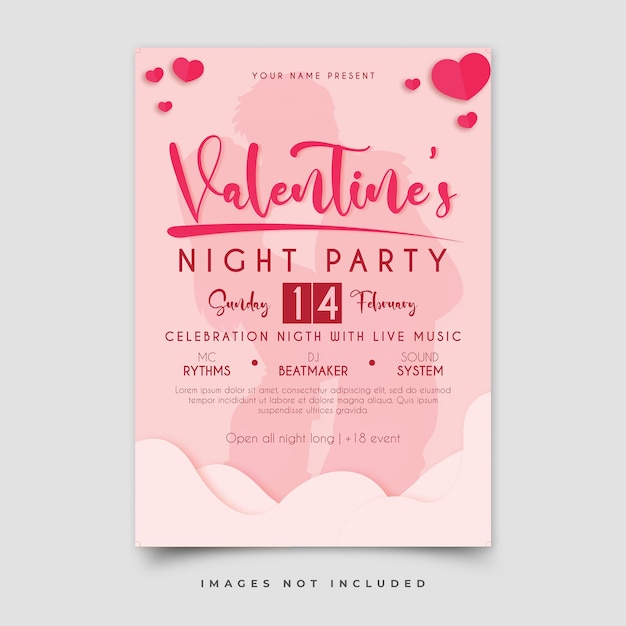valentine party flyer