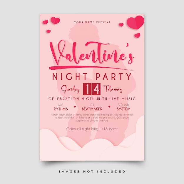 Valentine party flyer