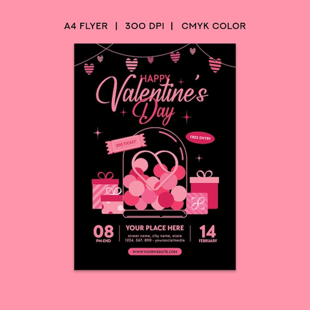 PSD valentine party flyer