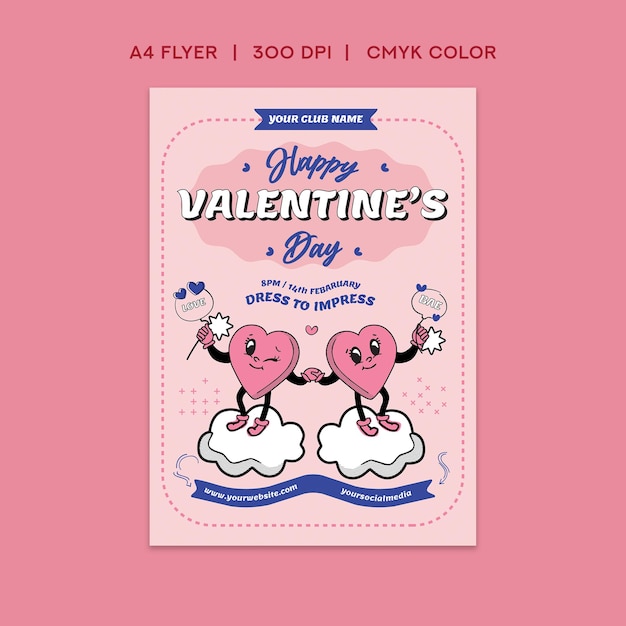 PSD valentine party flyer