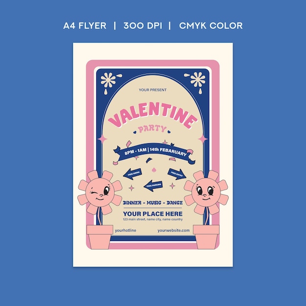 PSD valentine party flyer