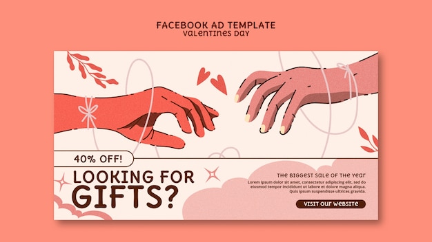 PSD valentine's day celebration facebook template