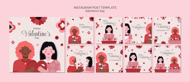 PSD valentine's day celebration instagram posts