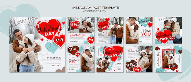 PSD valentine's day celebration instagram posts