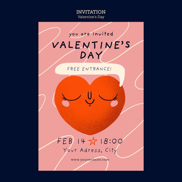 PSD valentine's day celebration invitation