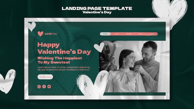 valentine's day celebration web template