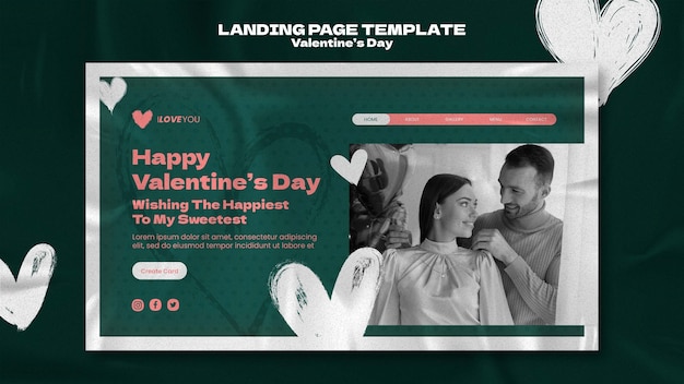 PSD modello web per la celebrazione di san valentino