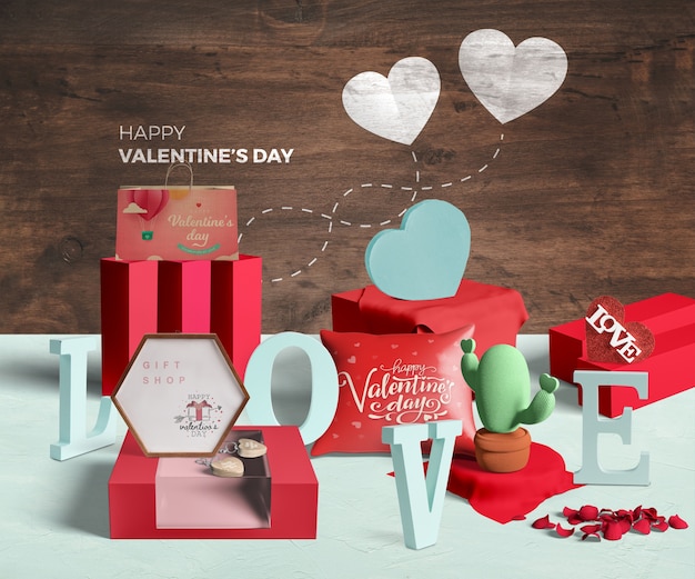 Mock-up di concetto di San Valentino