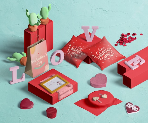 Mock-up di concetto di San Valentino