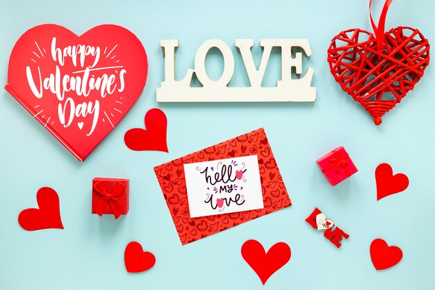 PSD mock-up di concetto di san valentino