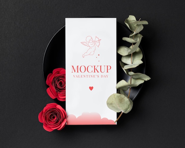 PSD valentine's day concept mock-up