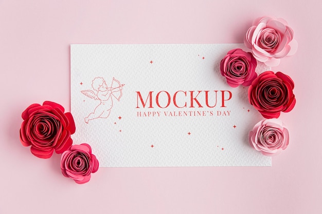 PSD valentine's day concept mock-up