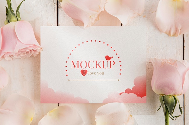 PSD mock-up di concetto di san valentino