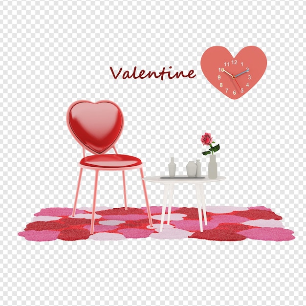 PSD valentine's day concept mockup design