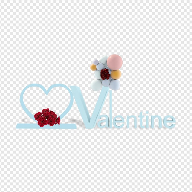 PSD valentine's day concept mockup design
