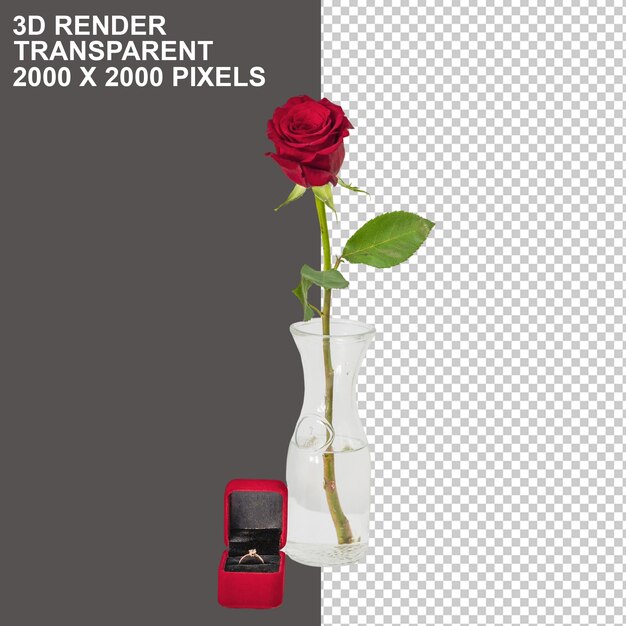 PSD valentine's day flowers