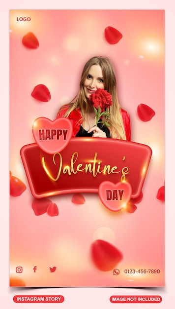 Valentine's day insta gram and facebook story