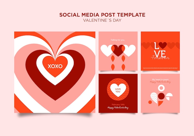 PSD valentine's day instagram posts template