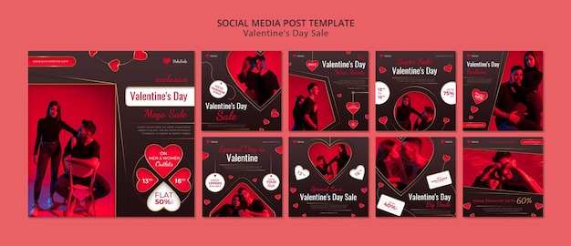 PSD valentine's day instagram posts