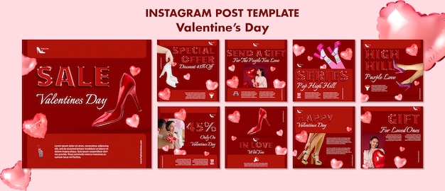 PSD バレンタインデーinstagram posts