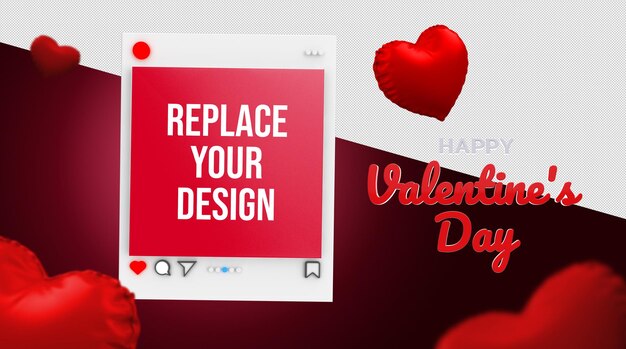 Design mockup di san valentino