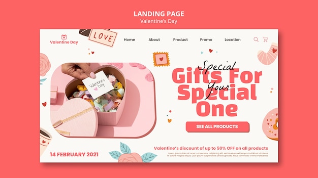 Valentine's day party landing page