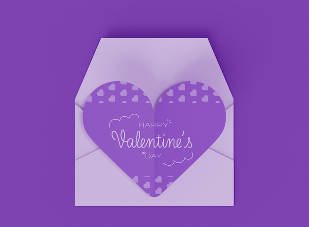 PSD valentine's day postcard mockup