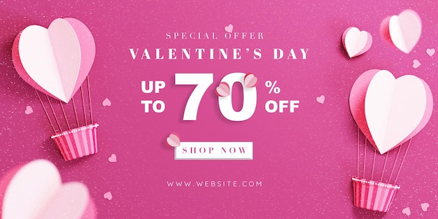 PSD valentine's day sale promotion card design