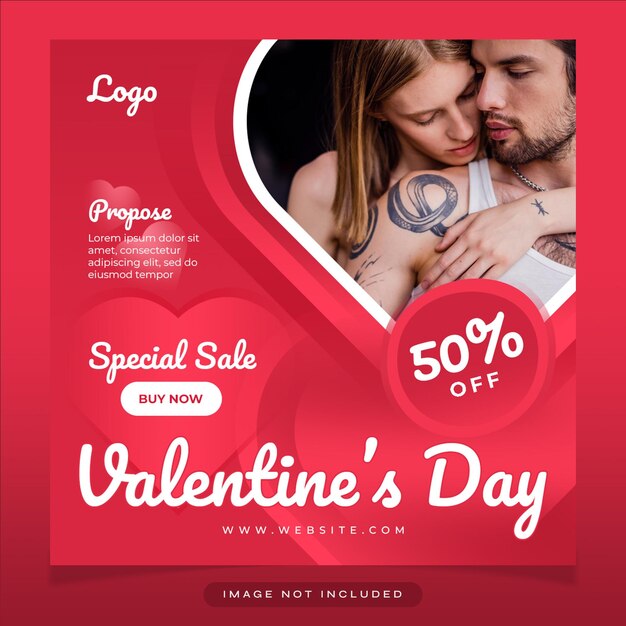 PSD valentine's day social media design